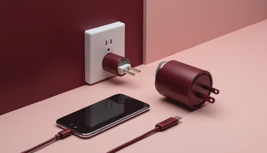 Visual context for power bank with ac plug