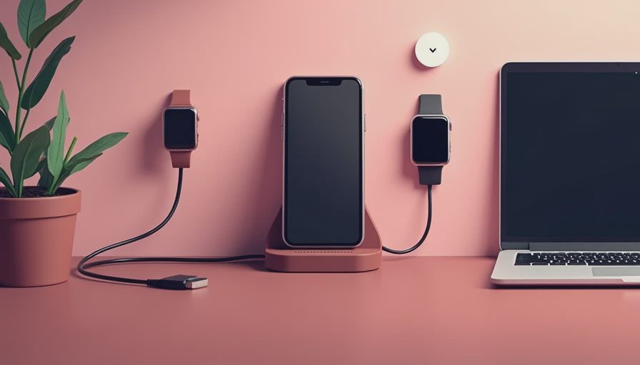 Visual context for anker charging station for multiple devices