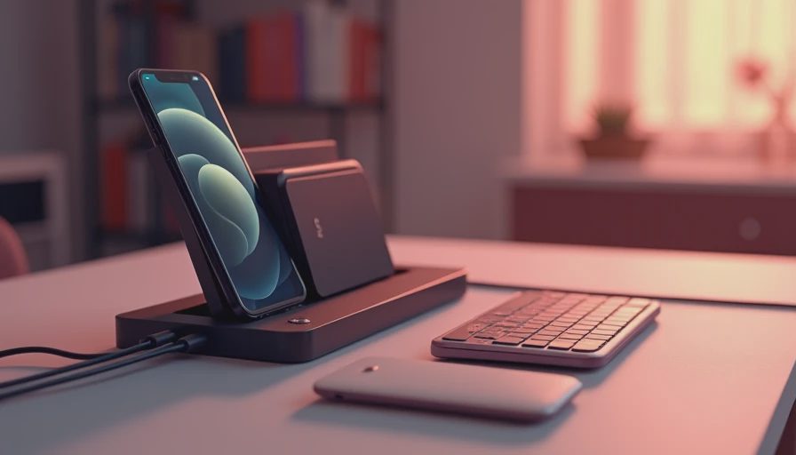 Illustration for anker charging station for multiple devices
